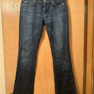 7 For All Mankind Women's Dark Blue Bootcut Jeans